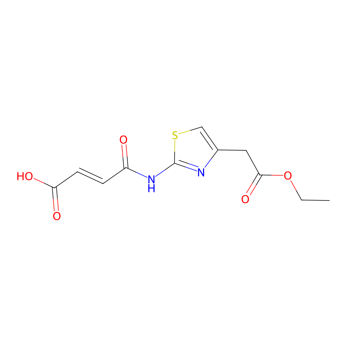 3-{[4-(2-Ethoxy-2-oxoethyl)-1,3-thiazol-2-yl]carbamoyl}prop-2-enoic acid molecular structure, CAS 327105-83-9