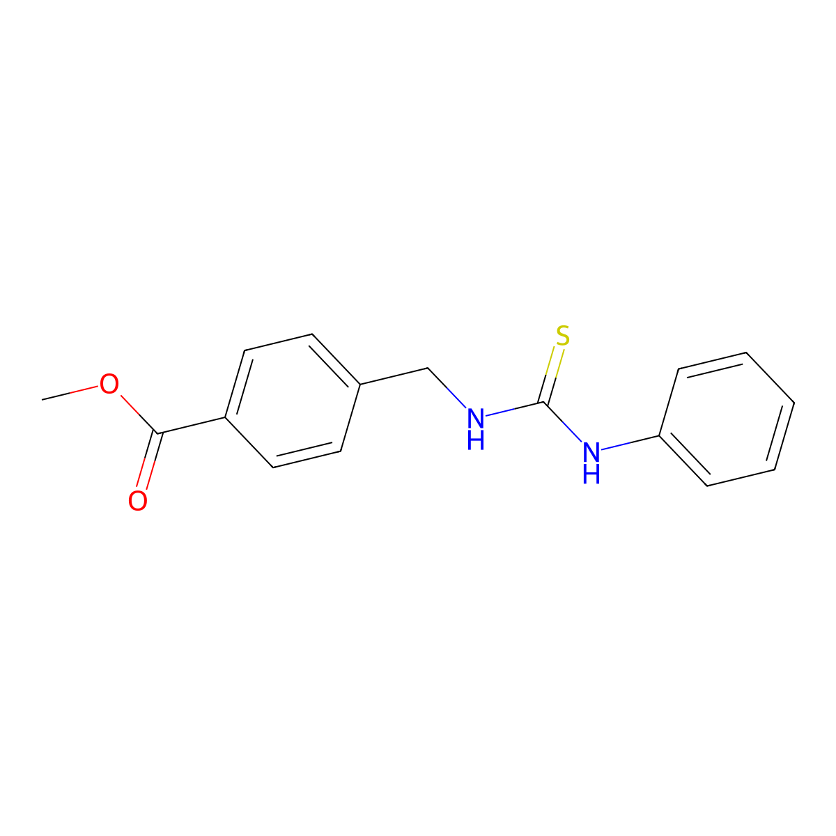 Methyl 4-{[(phenylcarbamothioyl)amino]methyl}benzoate molecular structure, CAS 327106-45-6