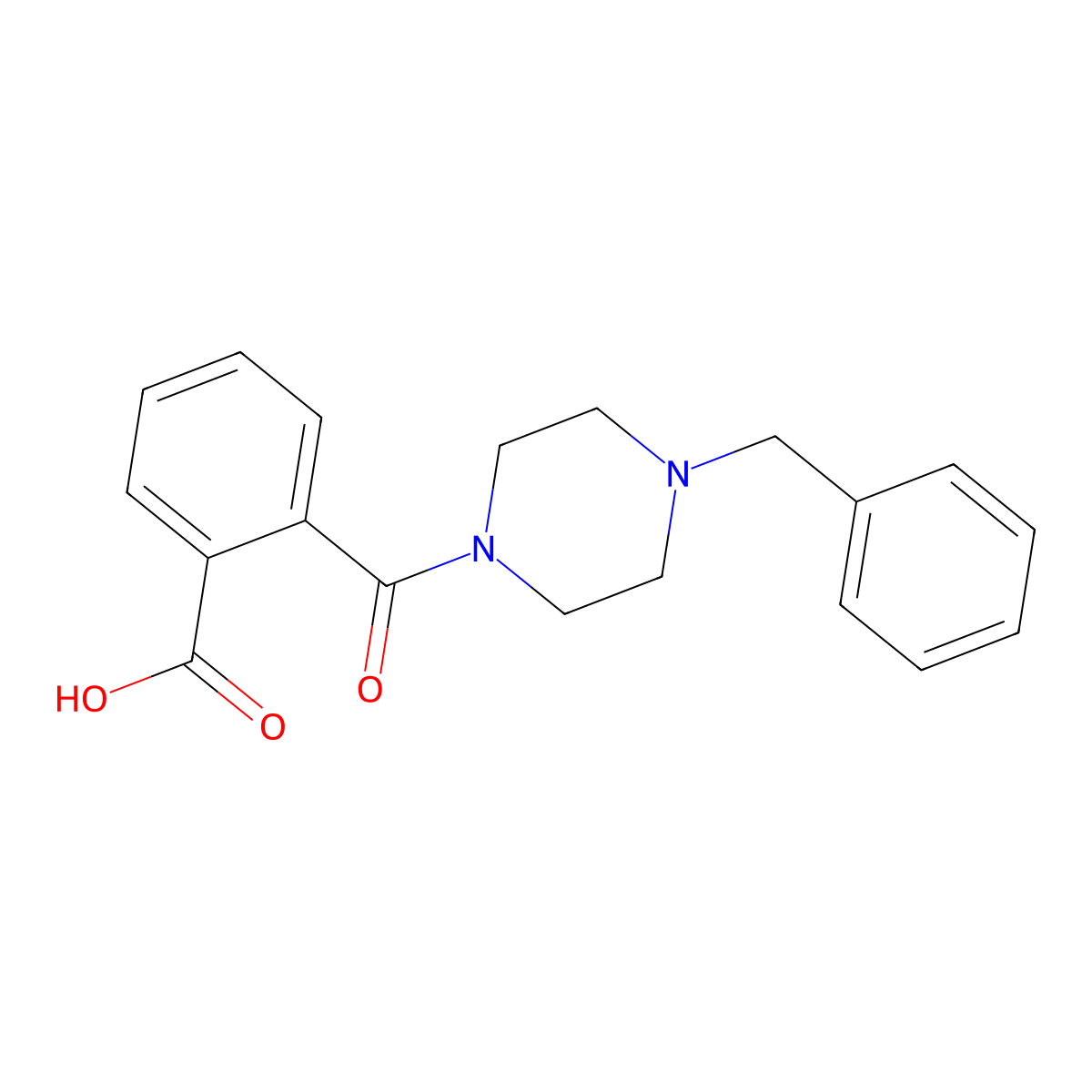 2-[(4-Benzyl-1-piperazinyl)carbonyl]benzoic acid molecular structure, CAS 327106-95-6