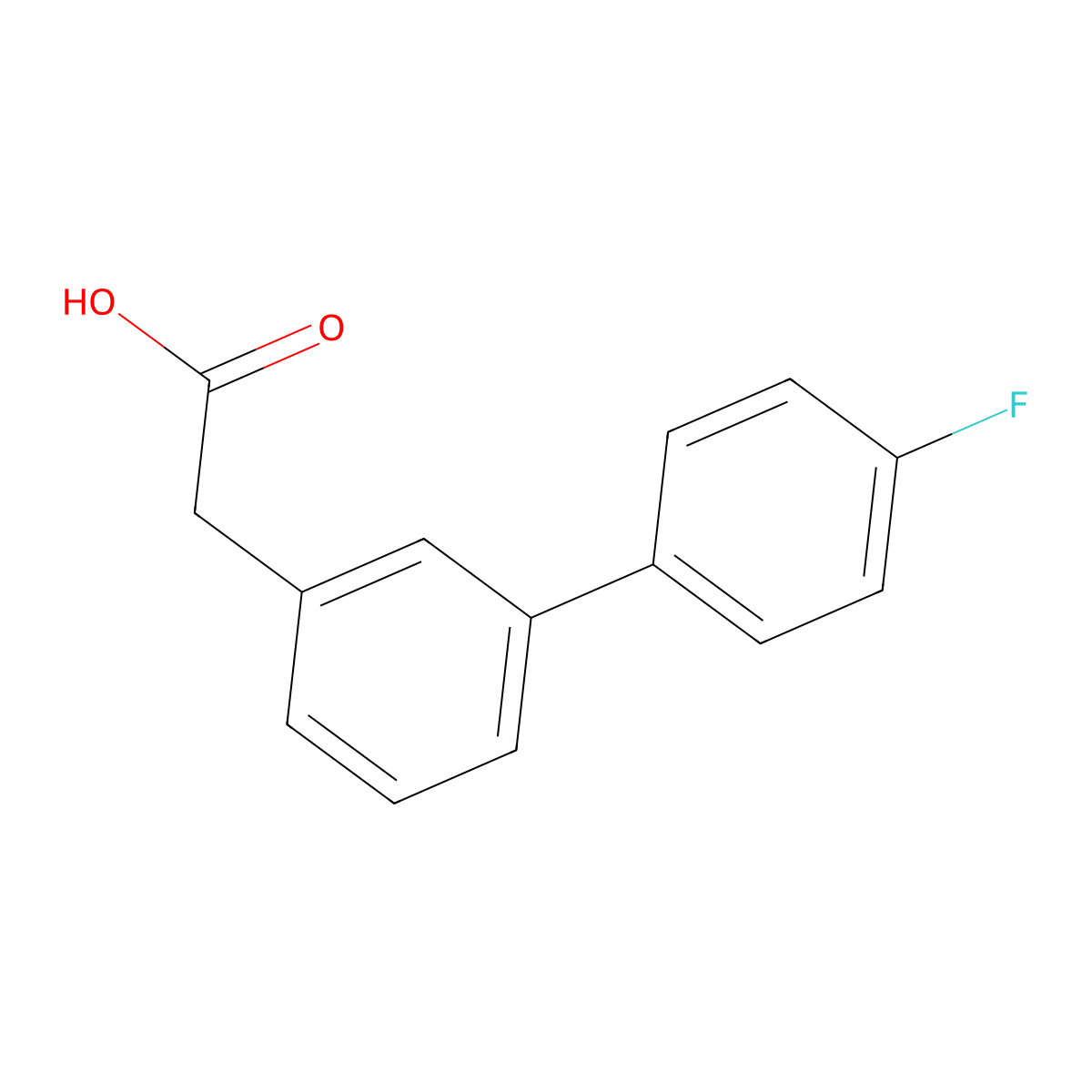 3-Biphenyl-4'-fluoro-acetic acid molecular structure, CAS 327107-49-3