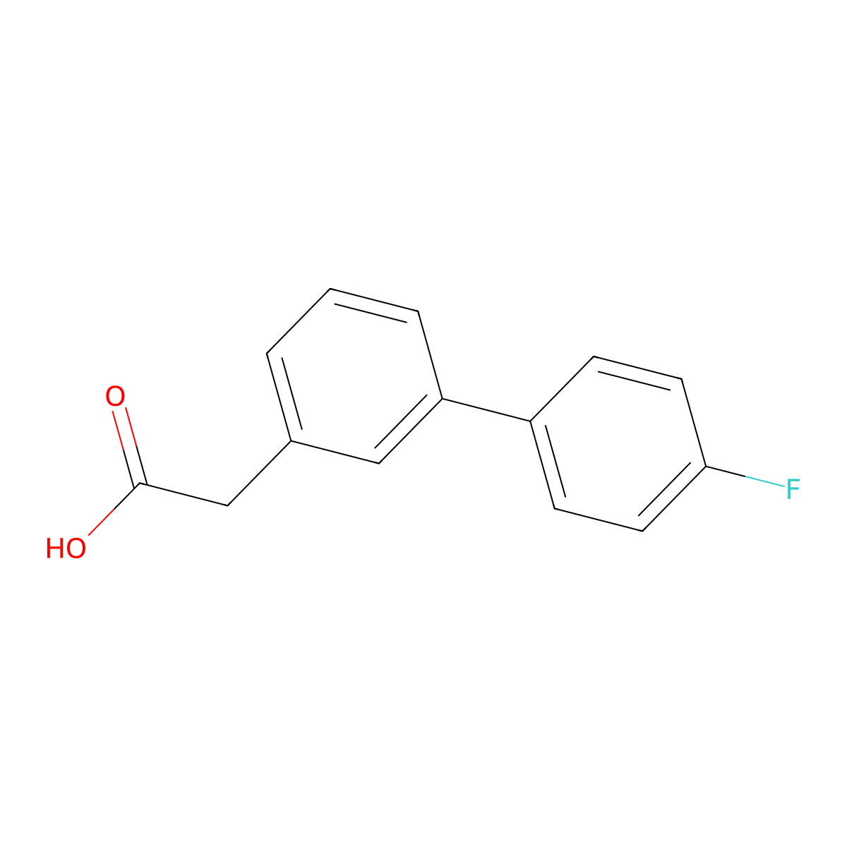 3-Biphenyl-4'-fluoro-acetic acid molecular structure, CAS 327107-49-3