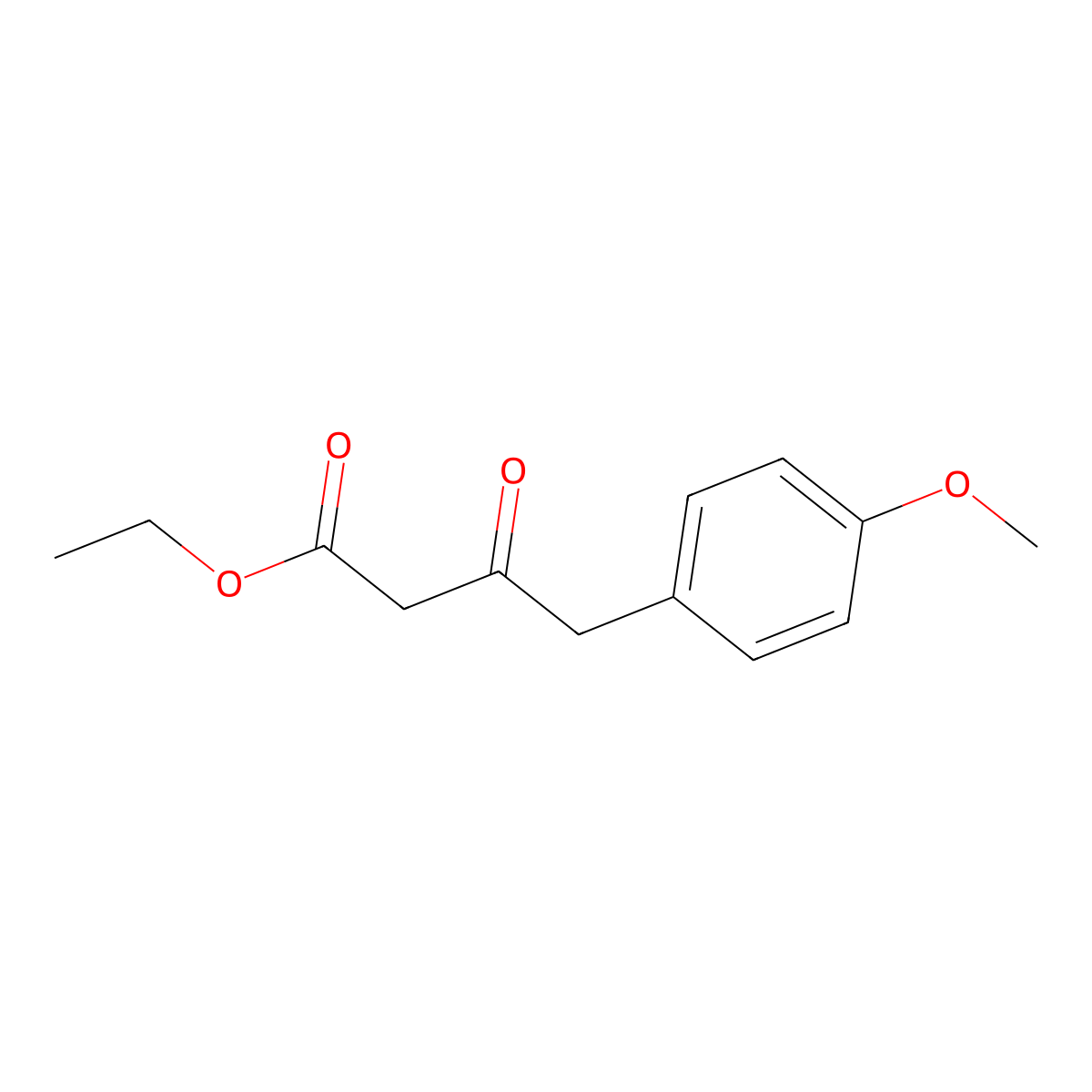 Ethyl 4-(4-methoxyphenyl)-3-oxobutanoate molecular structure, CAS 32711-91-4