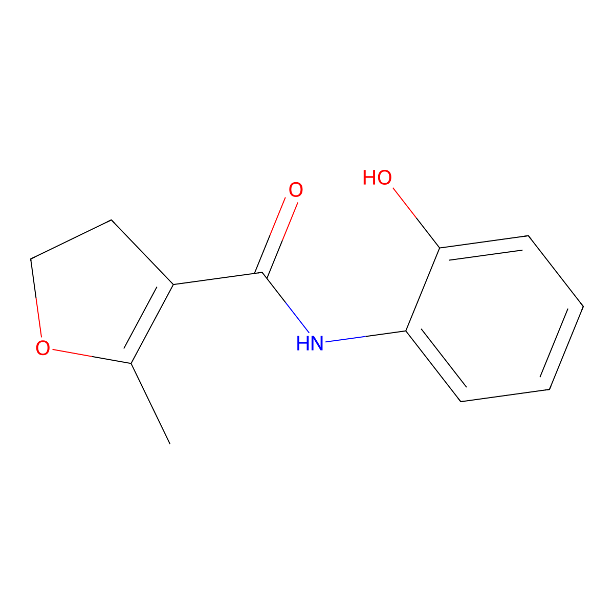 N-(2-Hydroxyphenyl)-2-methyl-4,5-dihydrofuran-3-carboxamide molecular structure, CAS 32713-04-5