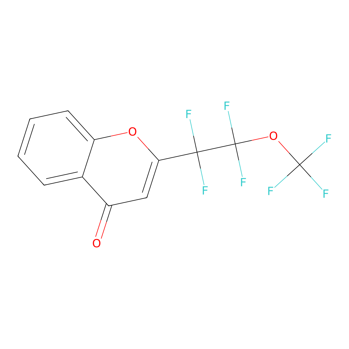 2-[1,1,2,2-Tetrafluoro-2-(trifluoromethoxy)ethyl]-4H-chromen-4-one molecular structure, CAS 327156-06-9