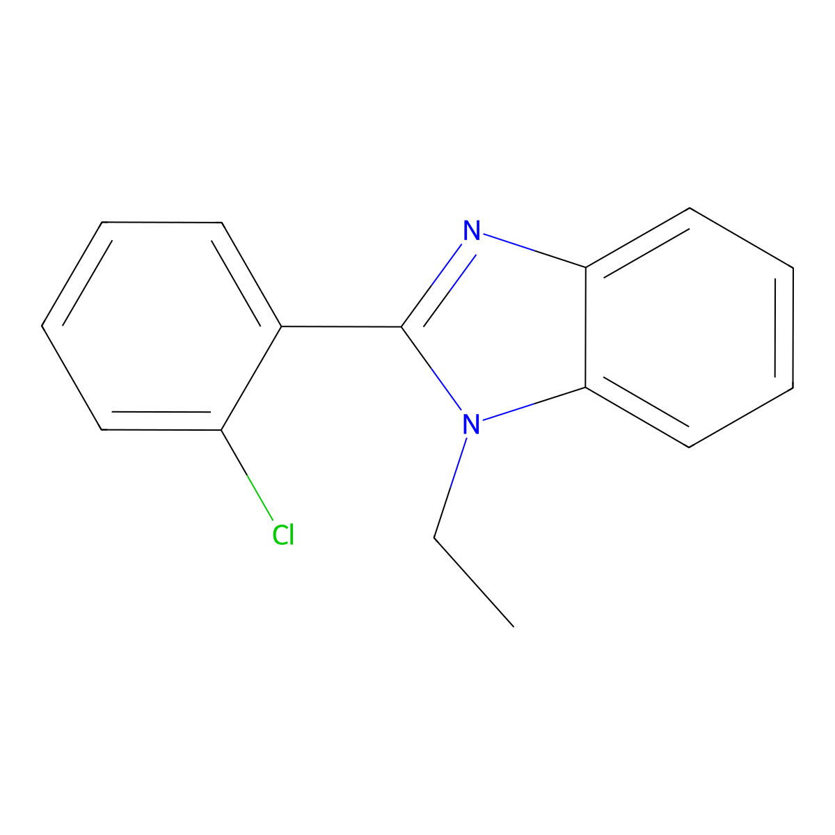 2-(2-Chlorophenyl)-1-ethyl-1H-benzo[d]imidazole molecular structure, CAS 327158-54-3