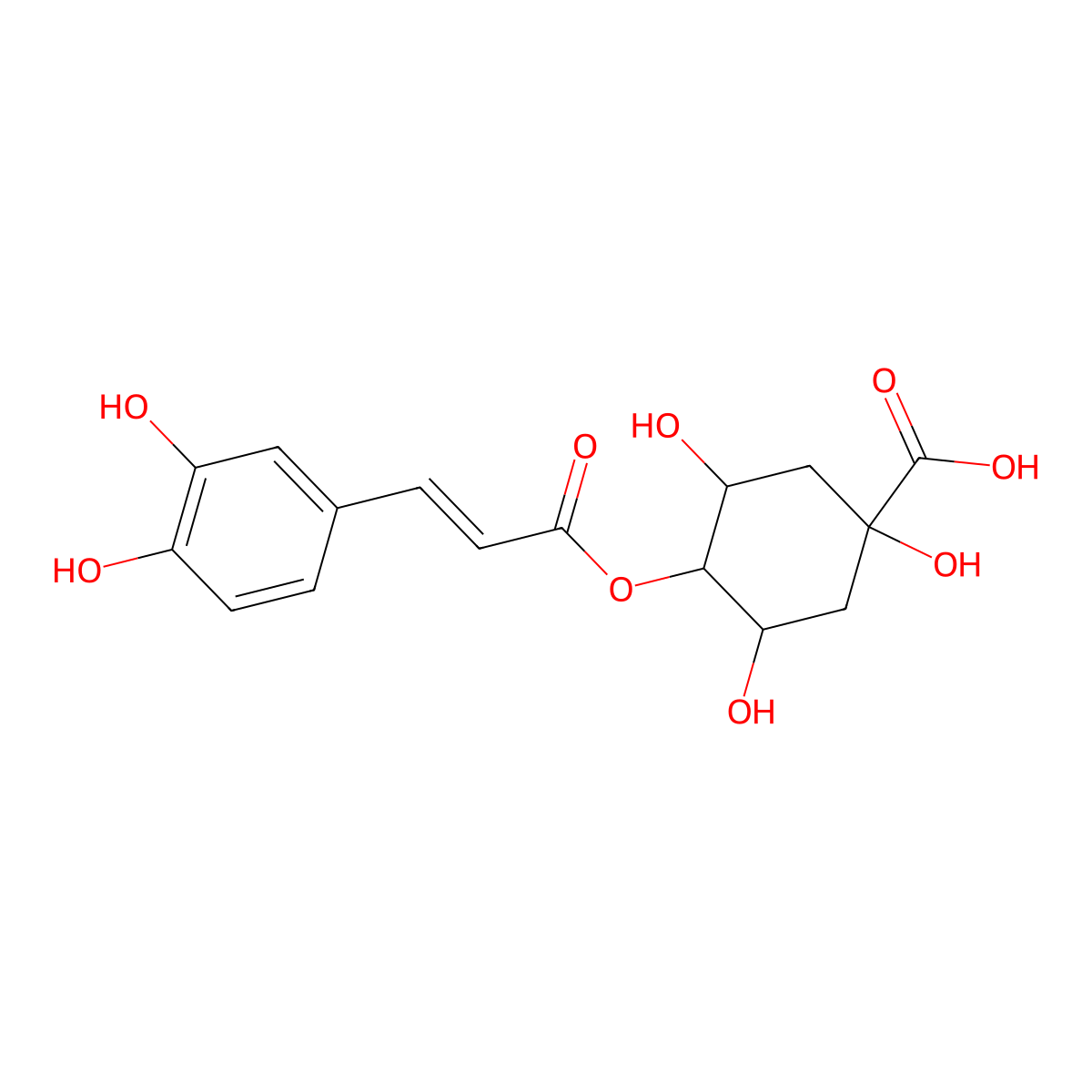 4-Caffeoylquinic acid;4-O-Caffeoylquinic acid molecular structure, CAS 327161-03-5