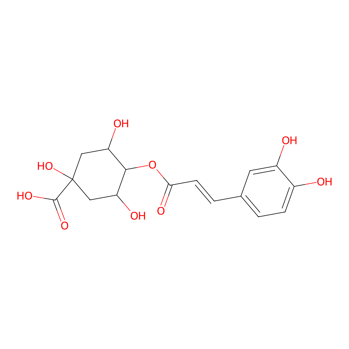 4-Caffeoylquinic acid;4-O-Caffeoylquinic acid molecular structure, CAS 327161-03-5