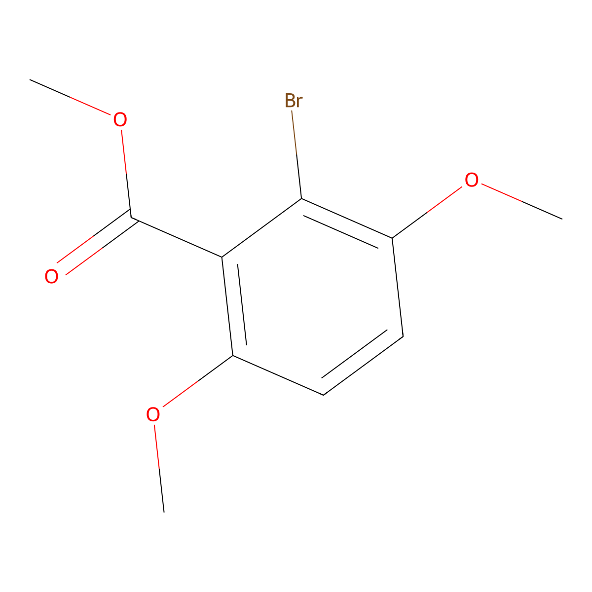 Methyl 2-bromo-3,6-dimethoxybenzoate molecular structure, CAS 327163-77-9