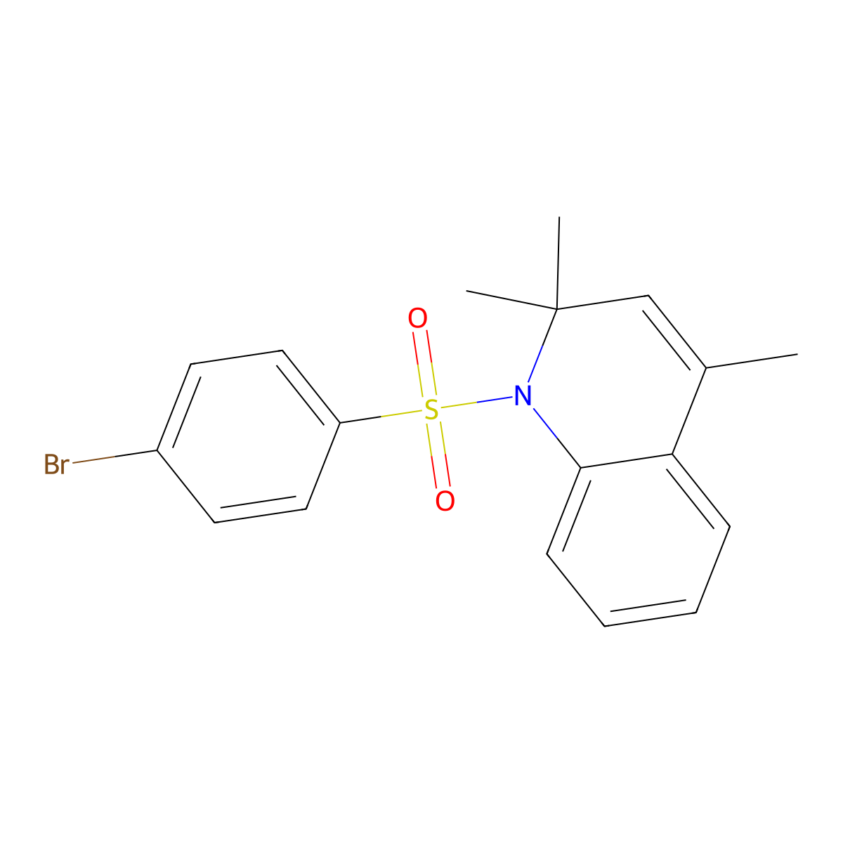 1-[(4-Bromophenyl)sulfonyl]-2,2,4-trimethyl-1,2-dihydroquinoline molecular structure, CAS 327168-09-2