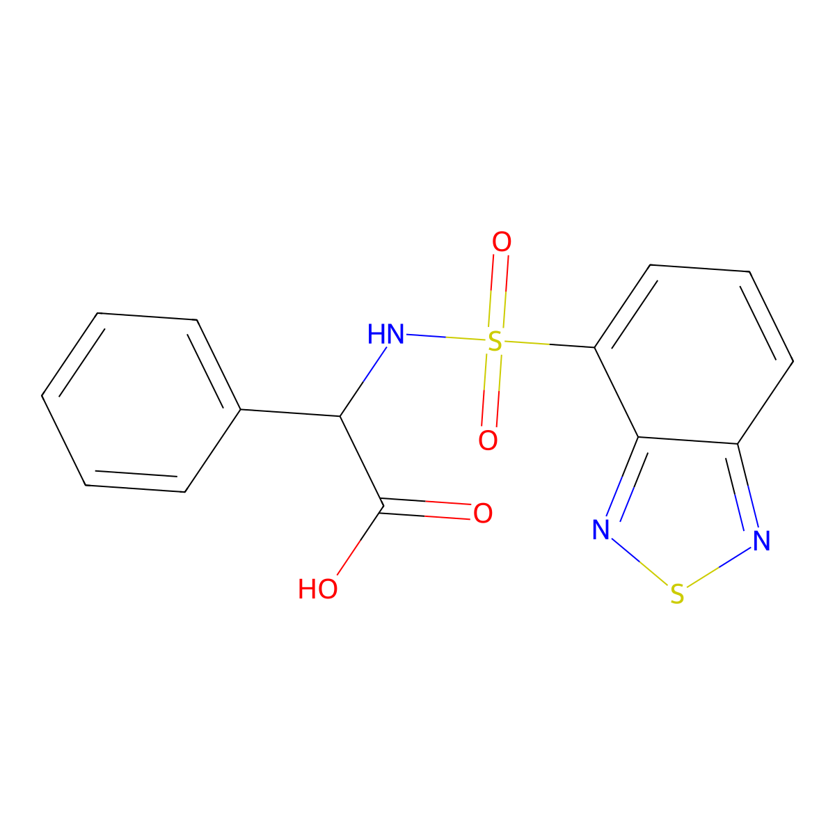 [(2,1,3-Benzothiadiazol-4-ylsulfonyl)amino](phenyl)acetic acid molecular structure, CAS 327169-27-7