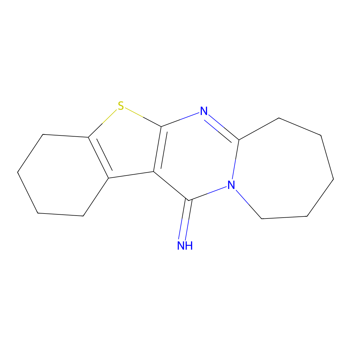 18-Thia-2,9-diazatetracyclo[9.7.0.0^{3,9}.0^{12,17}]octadeca-1(11),2,12(17)-trien-10-imine molecular structure, CAS 327169-44-8