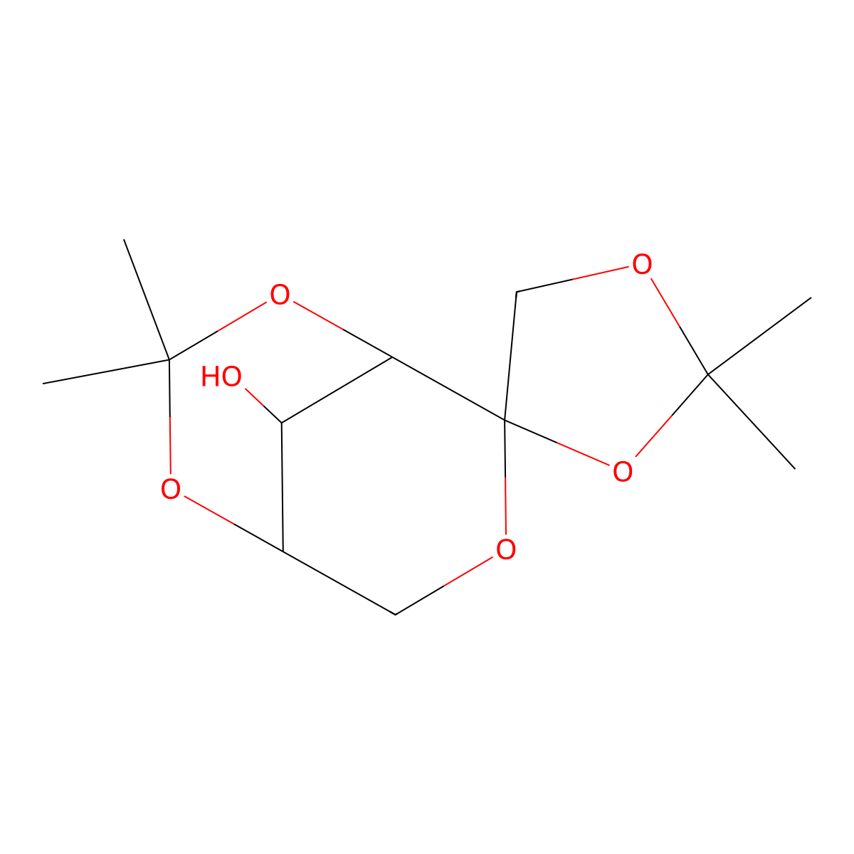 L-Sorbose, bis-O-(1-methylethylidene)- molecular structure, CAS 32717-65-0