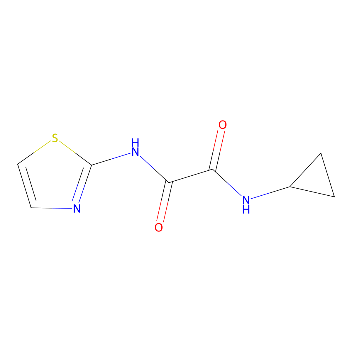 N1-cyclopropyl-N2-(thiazol-2-yl)oxalamide molecular structure, CAS 327170-03-6