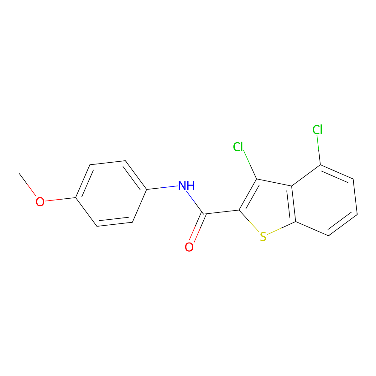3,4-dichloro-N-(4-methoxyphenyl)-1-benzothiophene-2-carboxamide molecular structure, CAS 327170-59-2