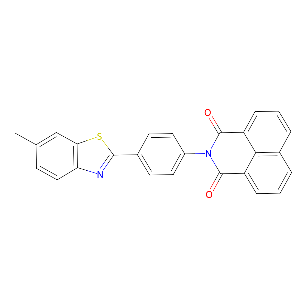 2-[4-(6-methyl-1,3-benzothiazol-2-yl)phenyl]-1H-benzo[de]isoquinoline-1,3(2H)-dione molecular structure, CAS 327170-63-8