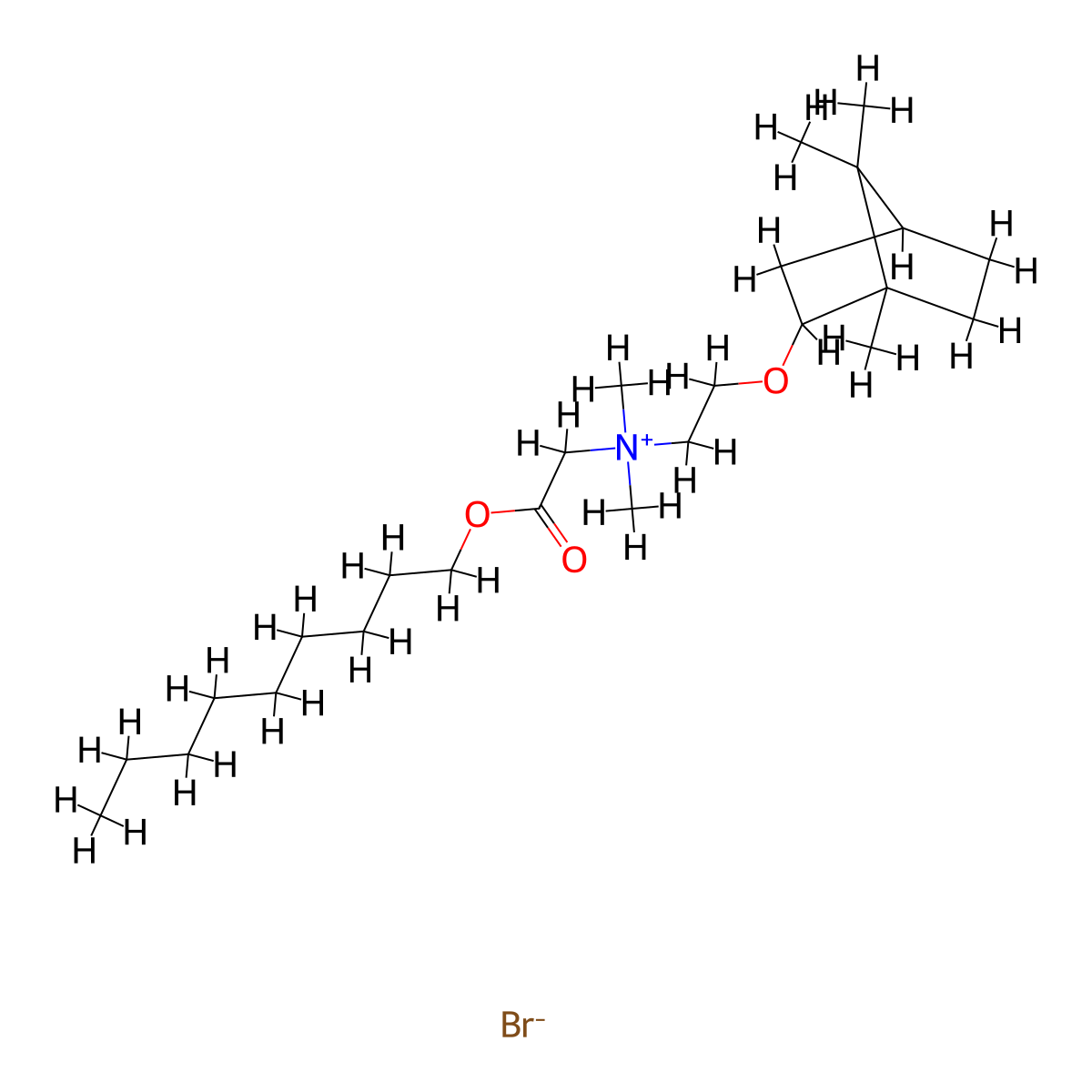 N,N-Dimethyl-2-(nonyloxy)-2-oxo-N-(2-((1,7,7-trimethylbicyclo[2.2.1]heptan-2-yl)oxy)ethyl)ethanaminium bromide molecular structure, CAS 327182-71-8