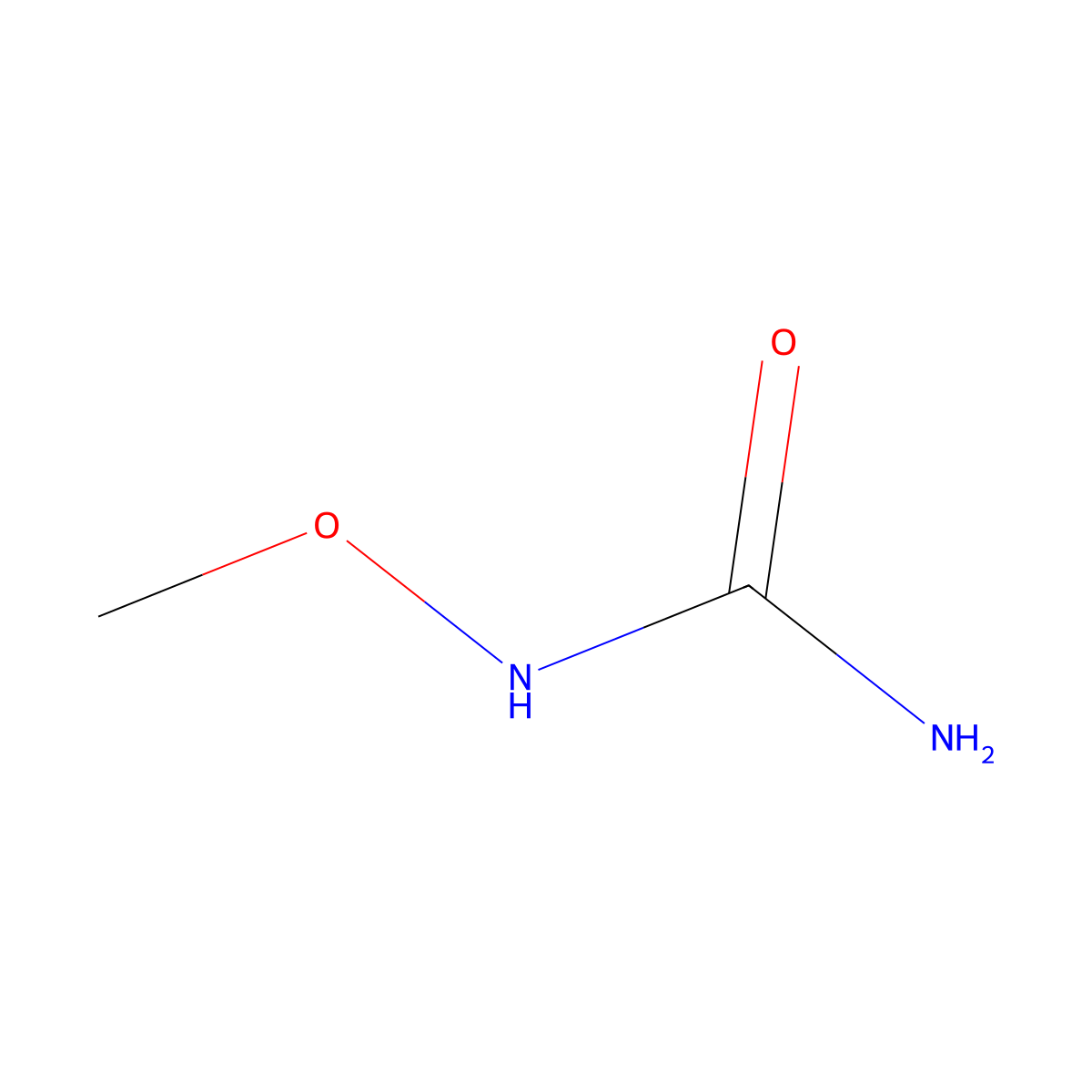 Methoxyurea molecular structure, CAS 3272-27-3