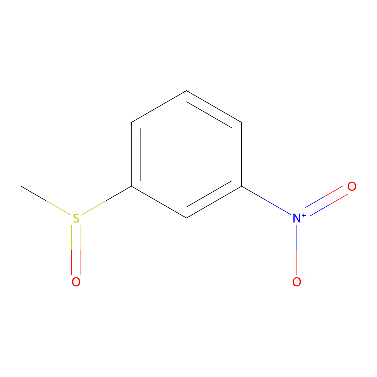 1-(Methylsulfinyl)-3-nitrobenzene molecular structure, CAS 3272-42-2