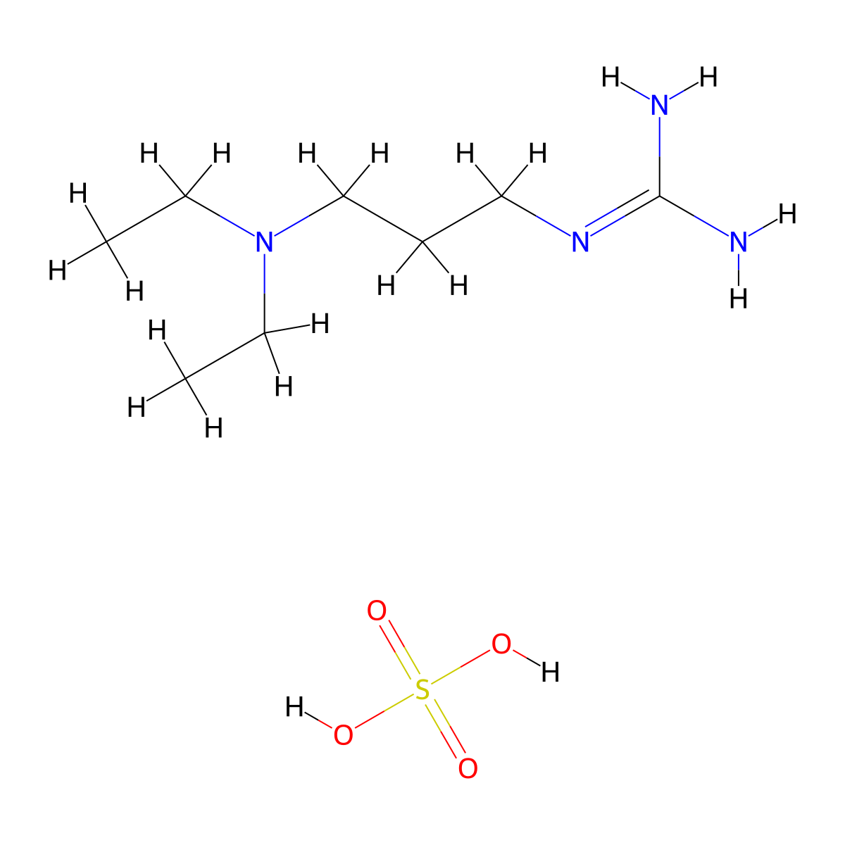N-(3-Diethylamino-propyl)-guanidine sulfate molecular structure, CAS 3272-62-6