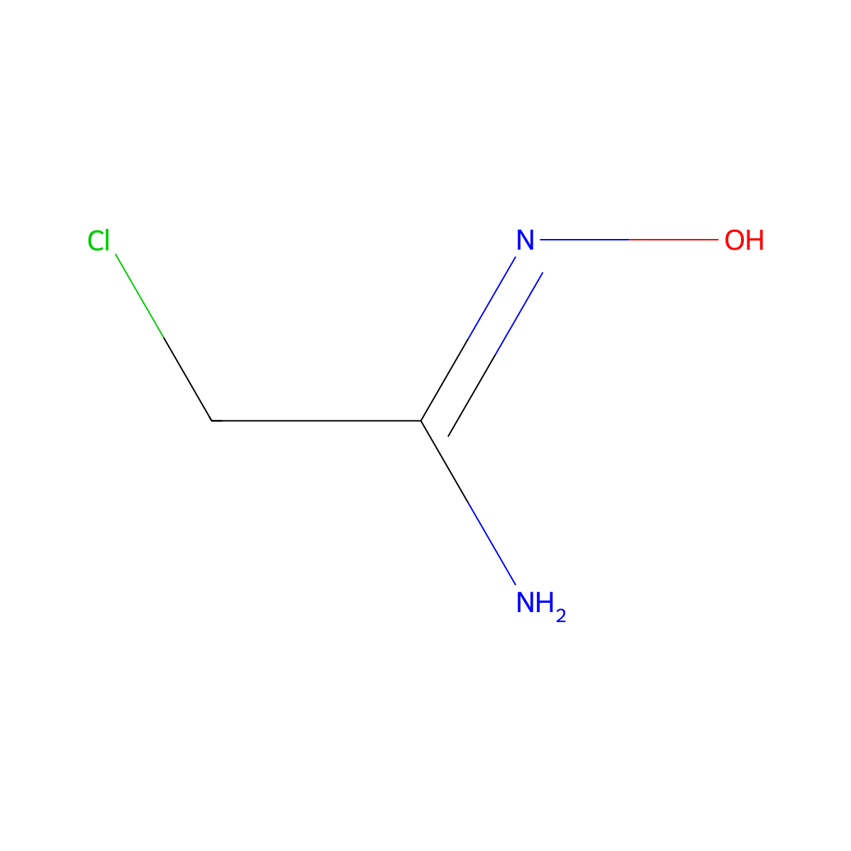 2-chloro-N'-hydroxyethanimidamide molecular structure, CAS 3272-96-6