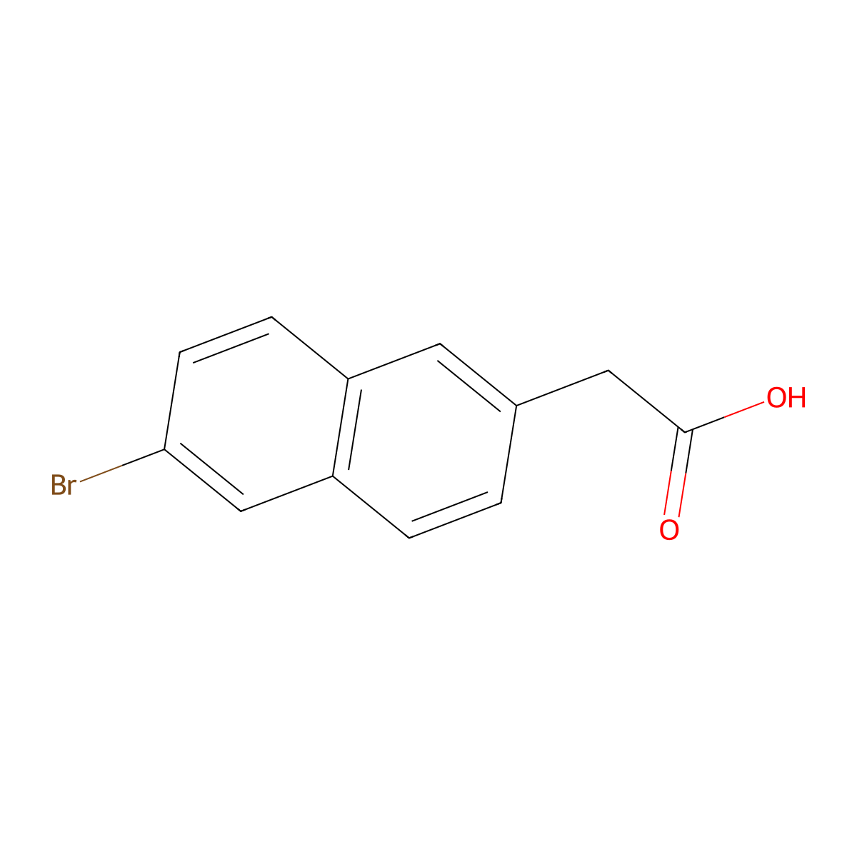 2-(6-Bromonaphthalen-2-yl)acetic acid molecular structure, CAS 32721-06-5
