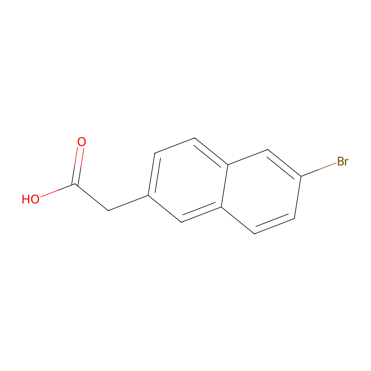 2-(6-Bromonaphthalen-2-yl)acetic acid molecular structure, CAS 32721-06-5