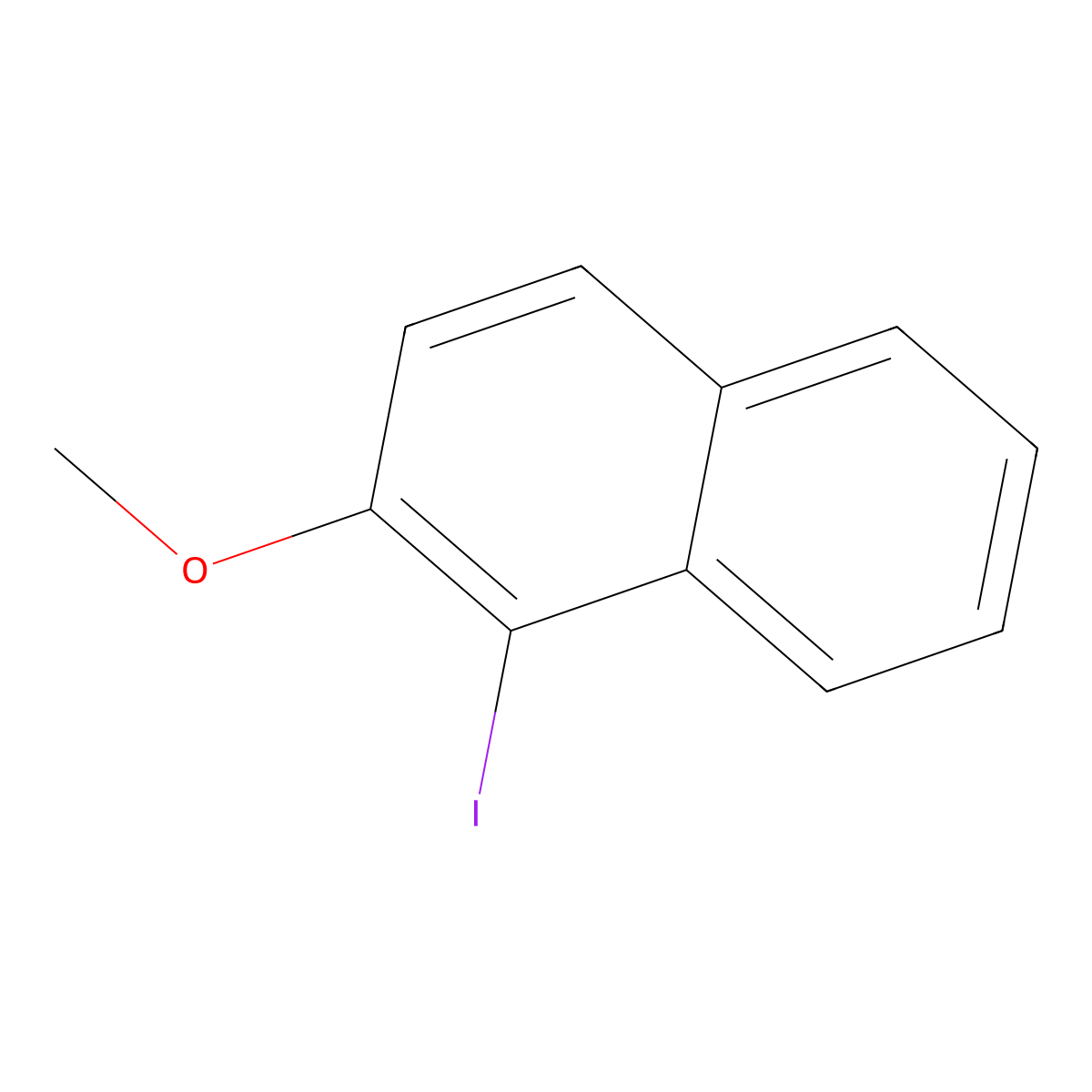 1-Iodo-2-methoxynaphthalene molecular structure, CAS 32721-21-4