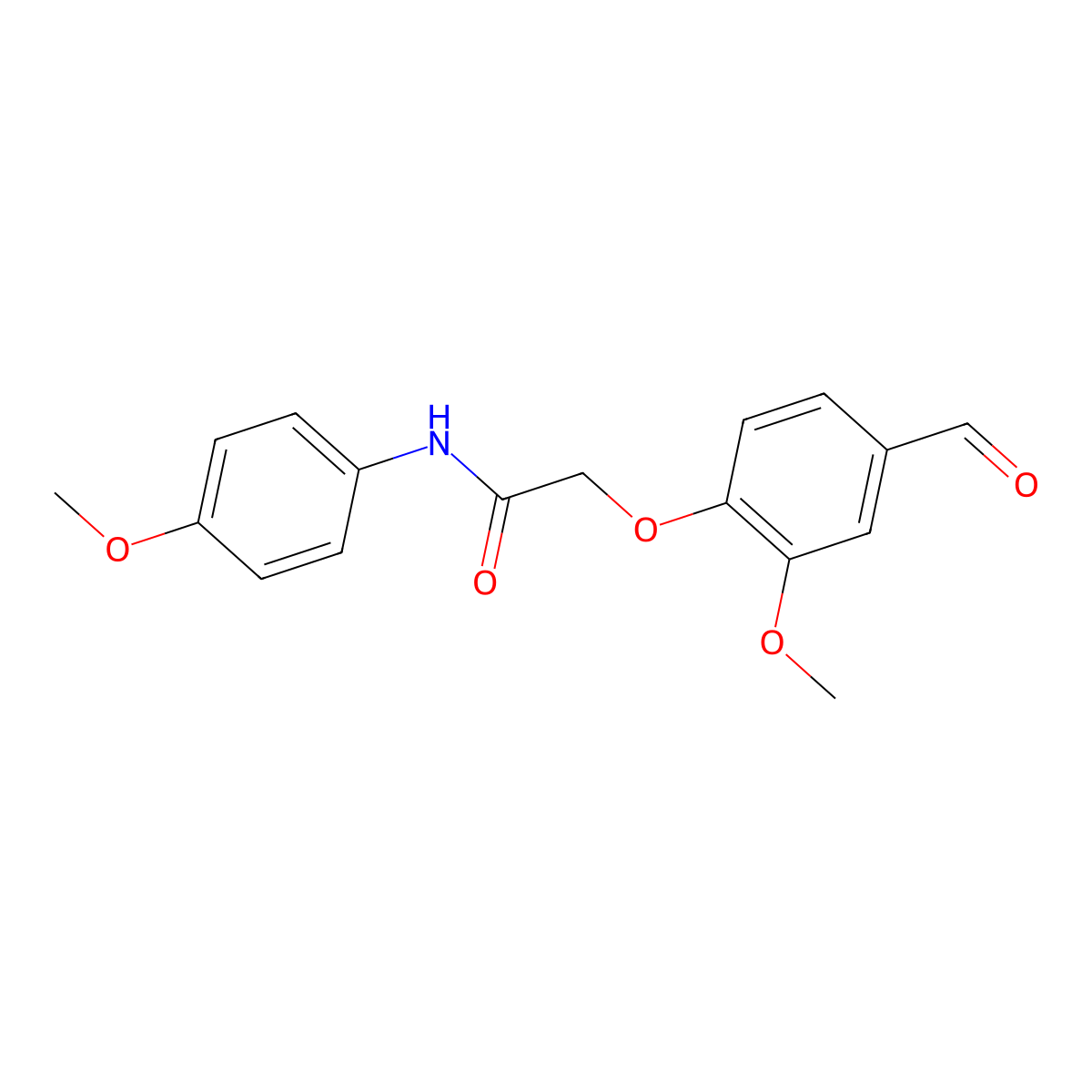 2-(4-formyl-2-methoxyphenoxy)-N-(4-methoxyphenyl)acetamide molecular structure, CAS 32725-79-4