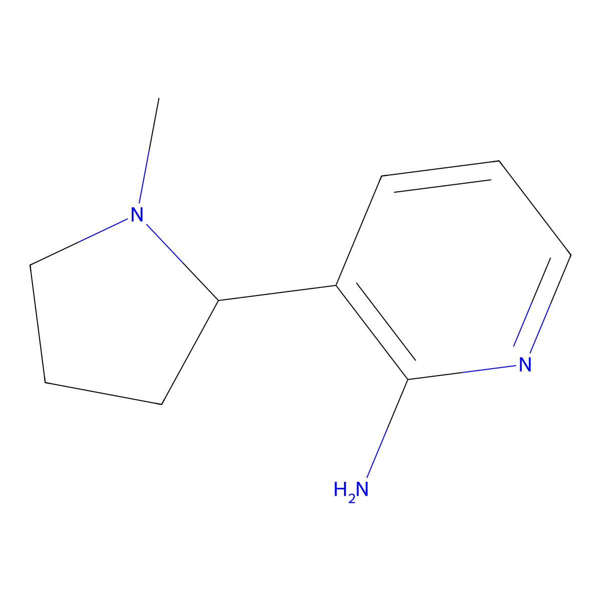 3-(1-Methylpyrrolidin-2-yl)pyridin-2-amine molecular structure, CAS 32726-84-4