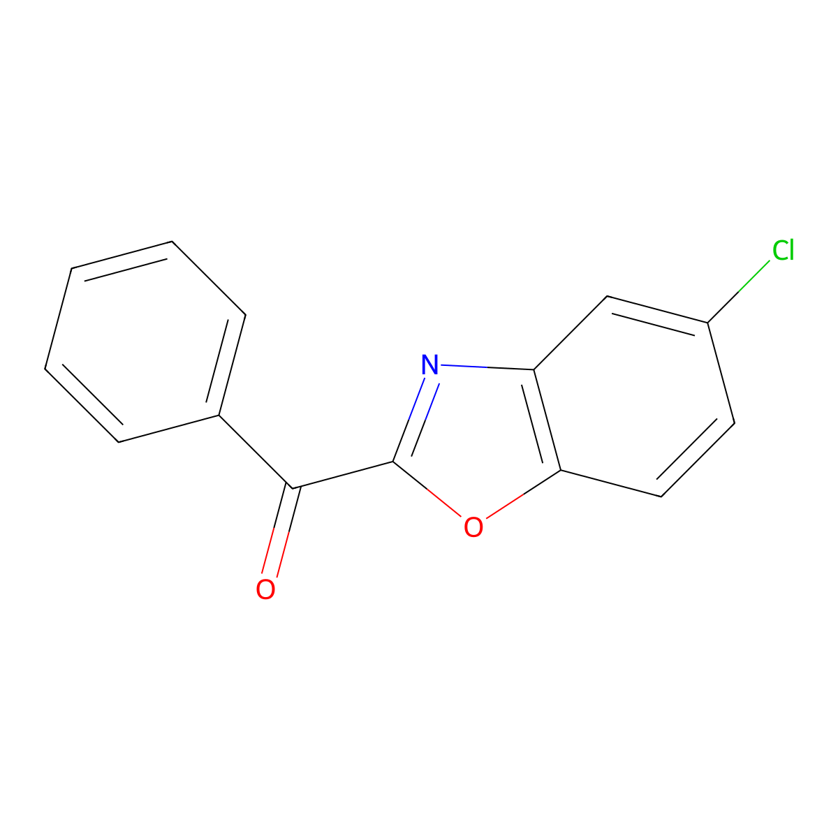 2-Benzoyl-5-chloro-1,3-benzoxazole molecular structure, CAS 32729-66-1