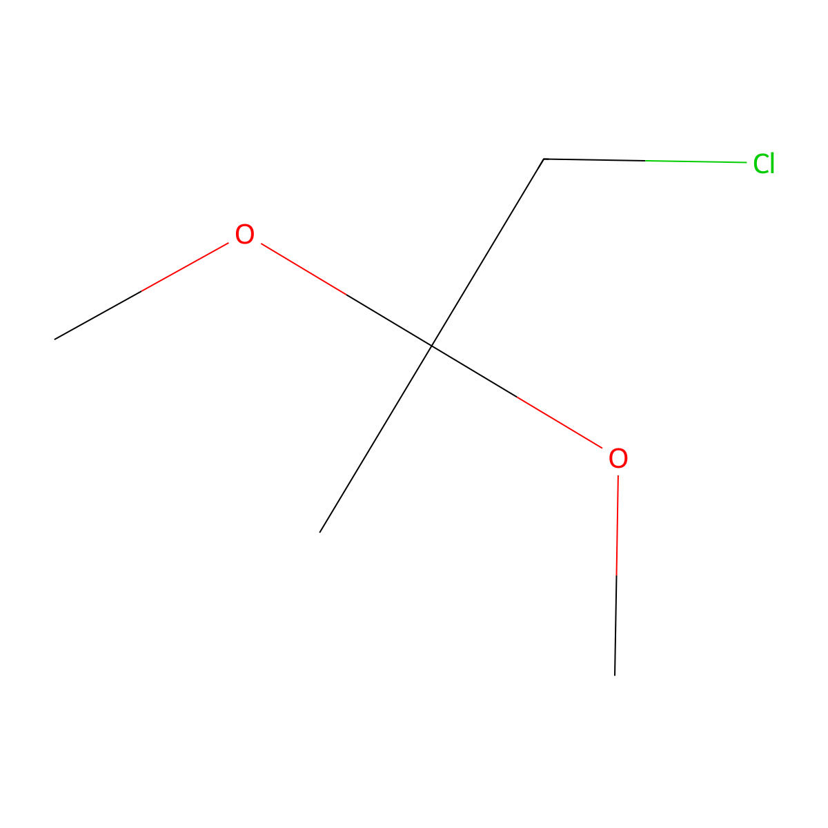1-Chloro-2,2-dimethoxypropane molecular structure, CAS 32730-70-4