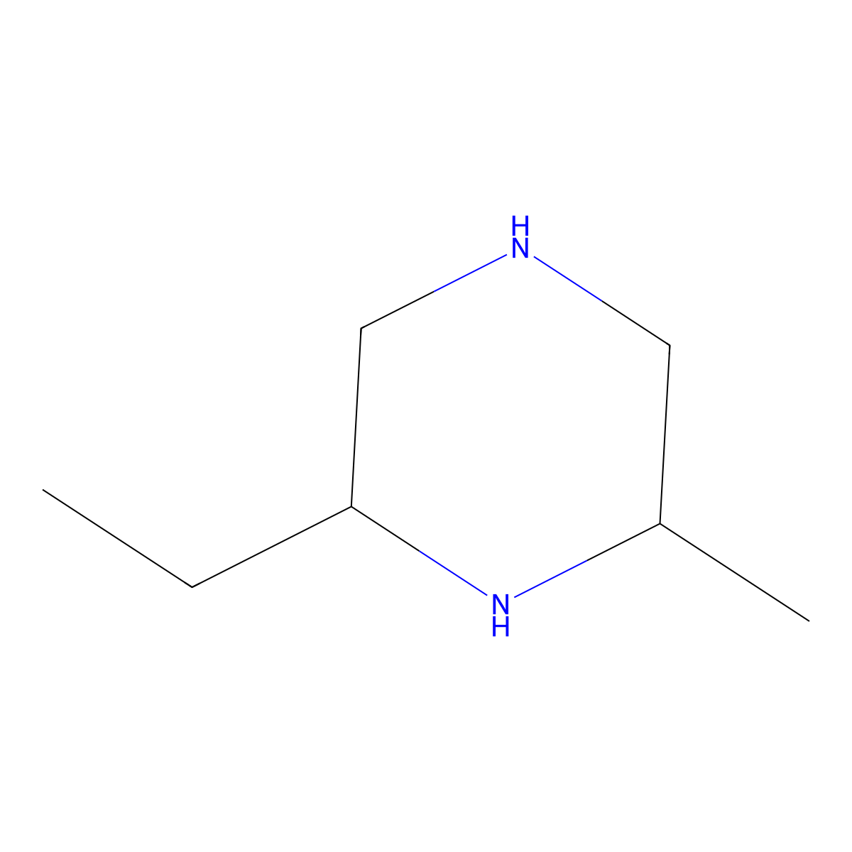 2-Ethyl-6-methylpiperazine molecular structure, CAS 32736-19-9