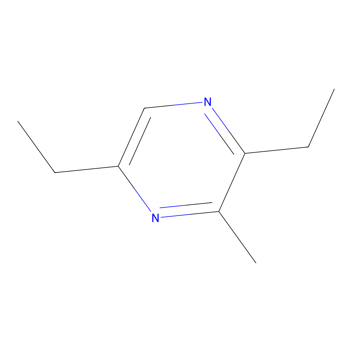 2,5-Diethyl-3-methylpyrazine molecular structure, CAS 32736-91-7