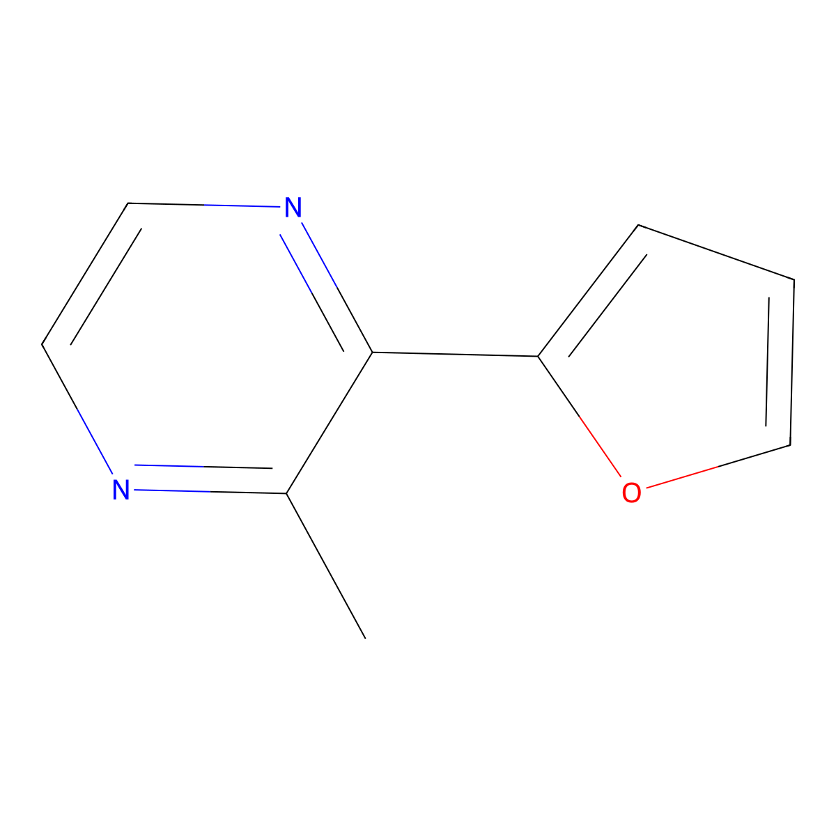 2-(2-Furanyl)-3-methylpyrazine molecular structure, CAS 32737-01-2
