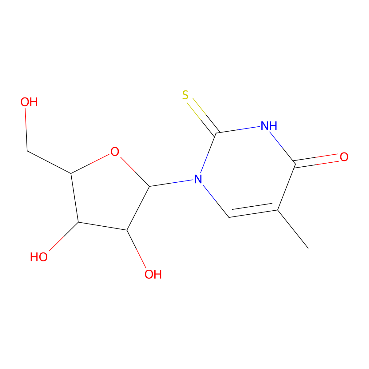 5-Methyl-2-thiouridine molecular structure, CAS 32738-09-3