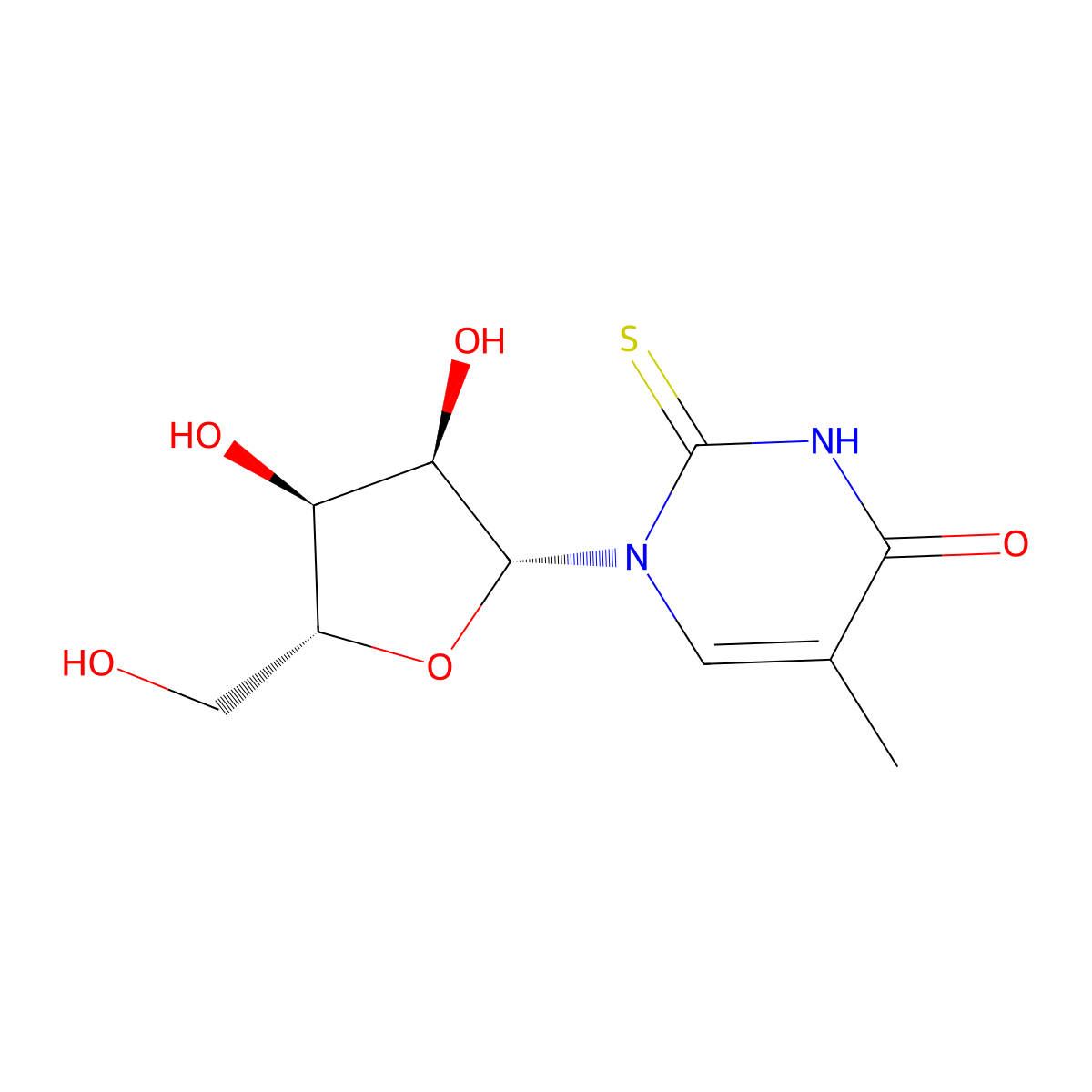 5-Methyl-2-thiouridine molecular structure, CAS 32738-09-3