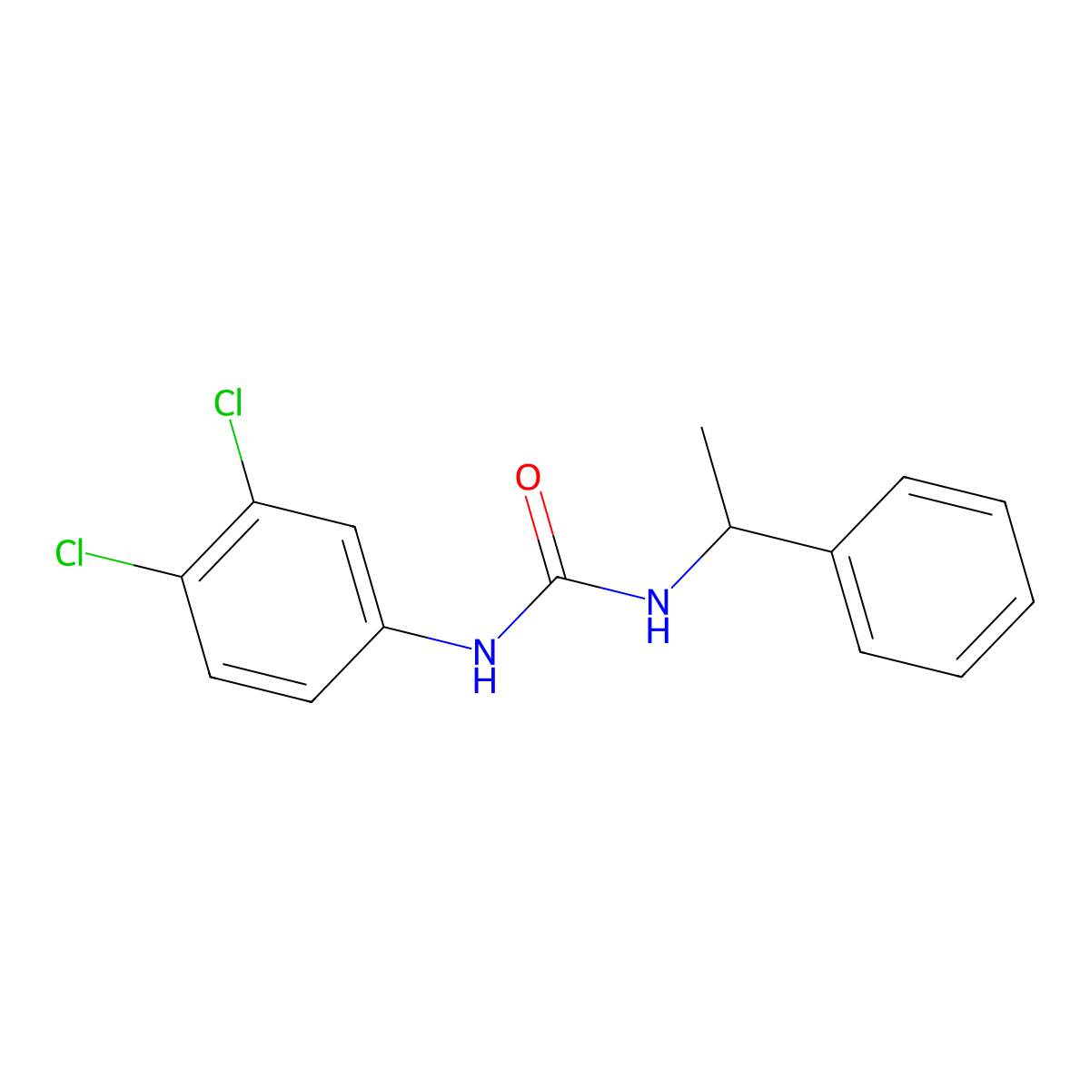 1-(3,4-Dichlorophenyl)-3-(1-phenylethyl)urea molecular structure, CAS 32738-89-9