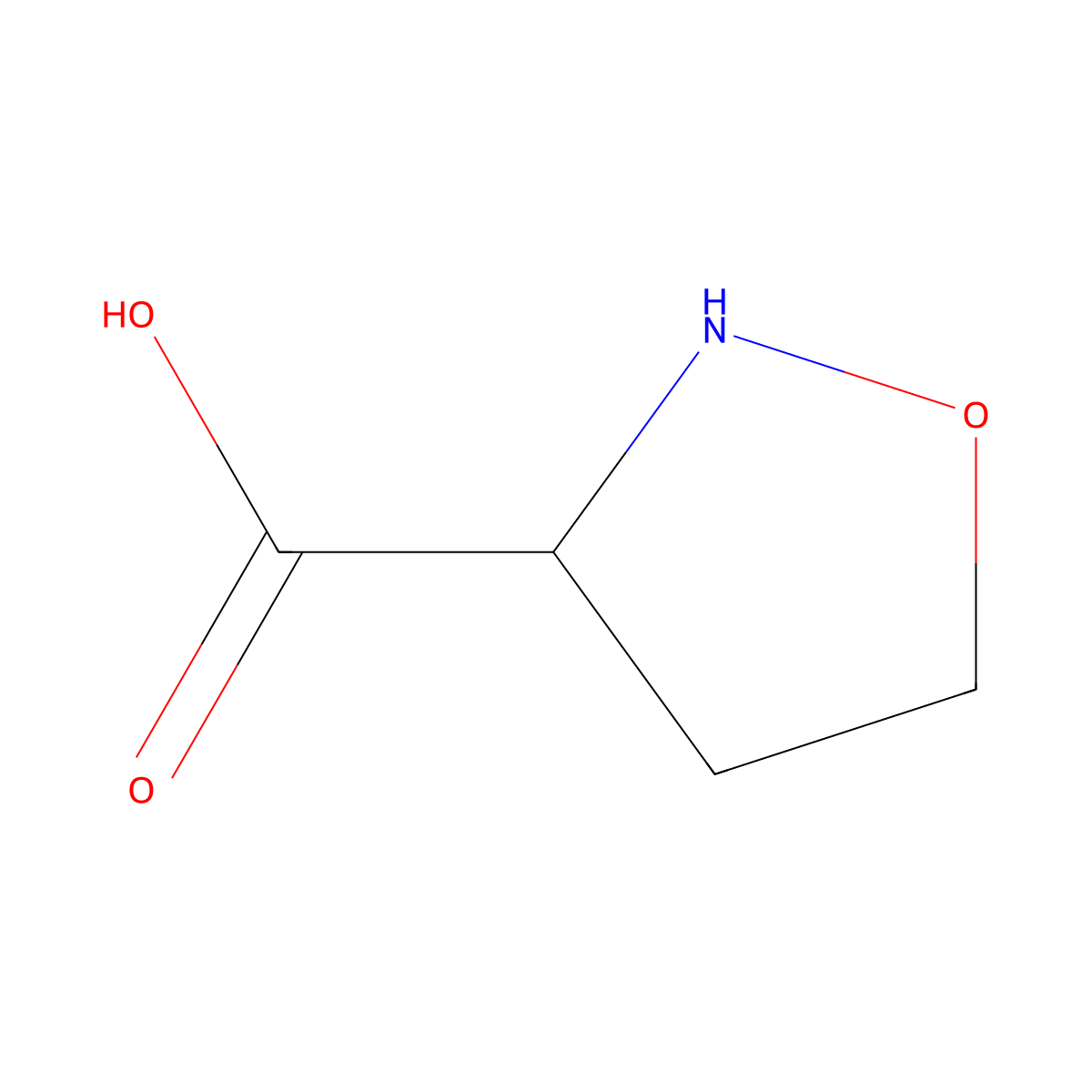(S)-Isoxazolidine-3-carboxylic acid molecular structure, CAS 32739-41-6