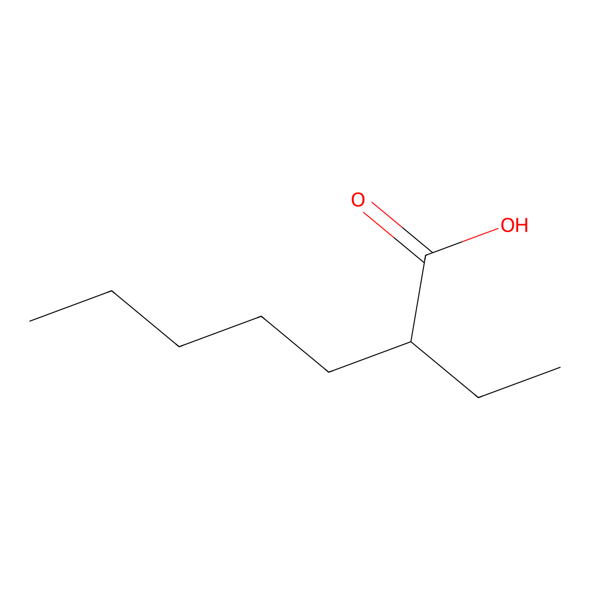 Heptanoic acid, 2-ethyl- molecular structure, CAS 3274-29-1