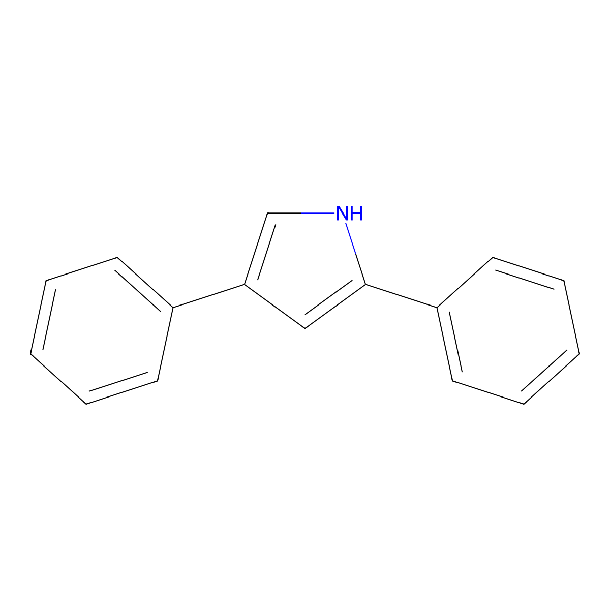 1H-Pyrrole, 2,4-diphenyl- molecular structure, CAS 3274-56-4