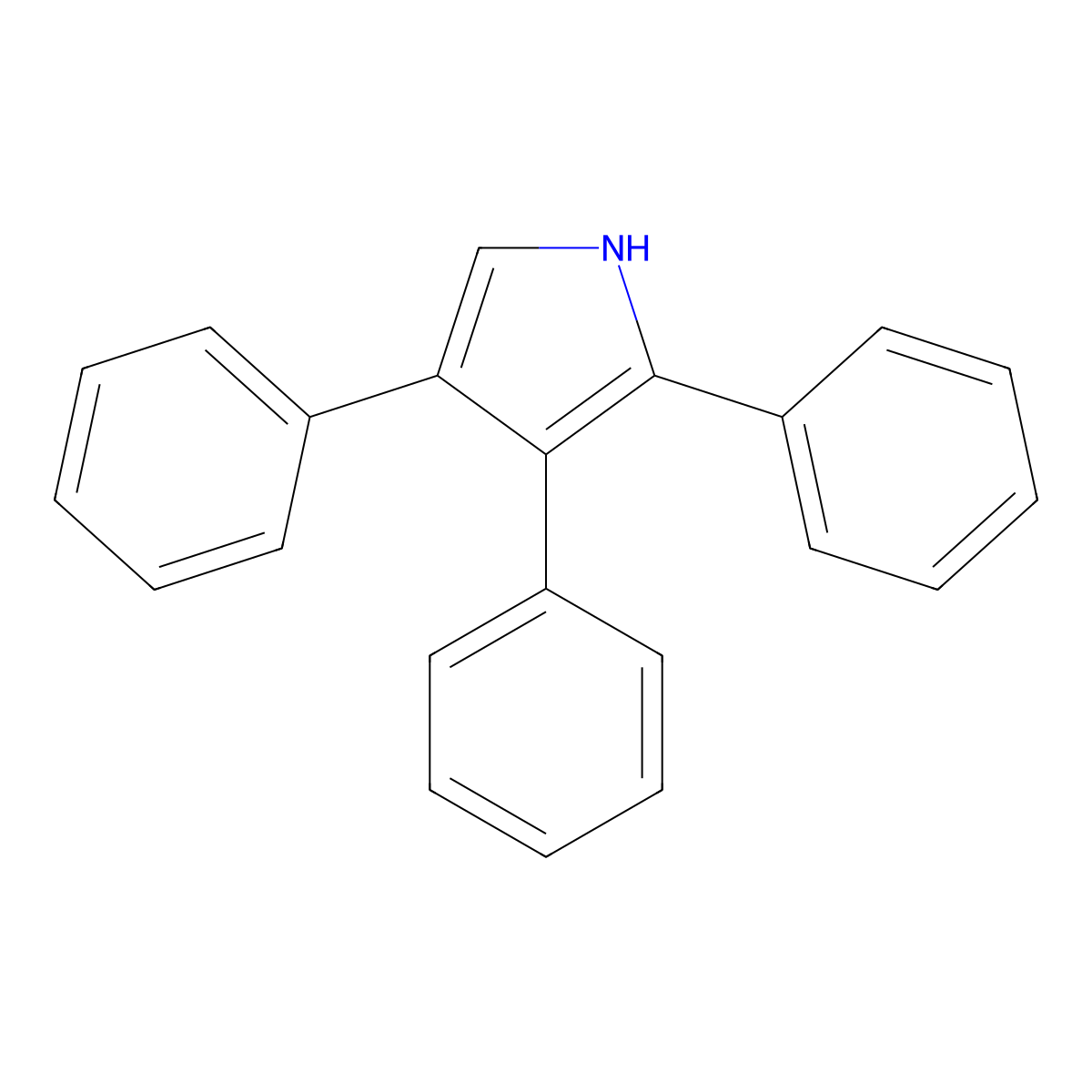 2,3,4-triphenyl-1H-pyrrole molecular structure, CAS 3274-59-7