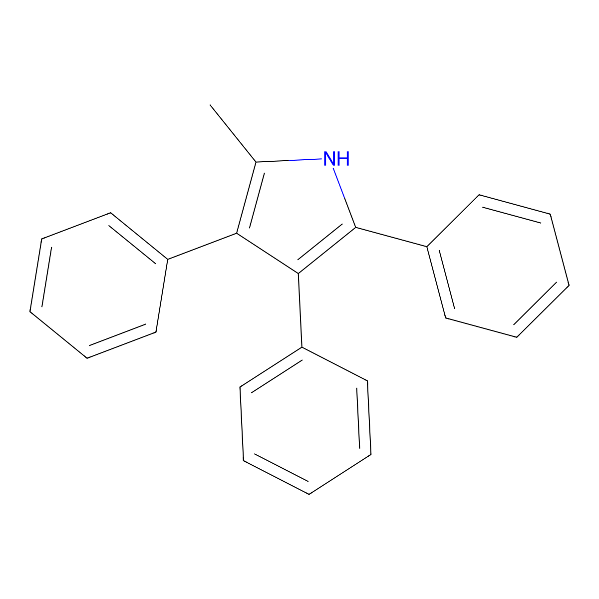 2-Methyl-3,4,5-triphenyl-1H-pyrrole molecular structure, CAS 3274-60-0