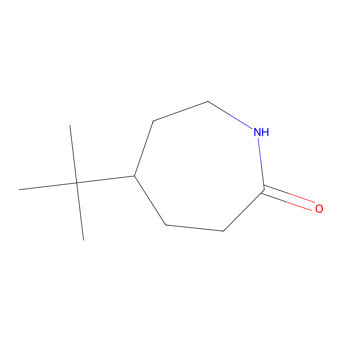5-(tert-butyl)hexahydro-2H-azepin-2-one molecular structure, CAS 32741-89-2