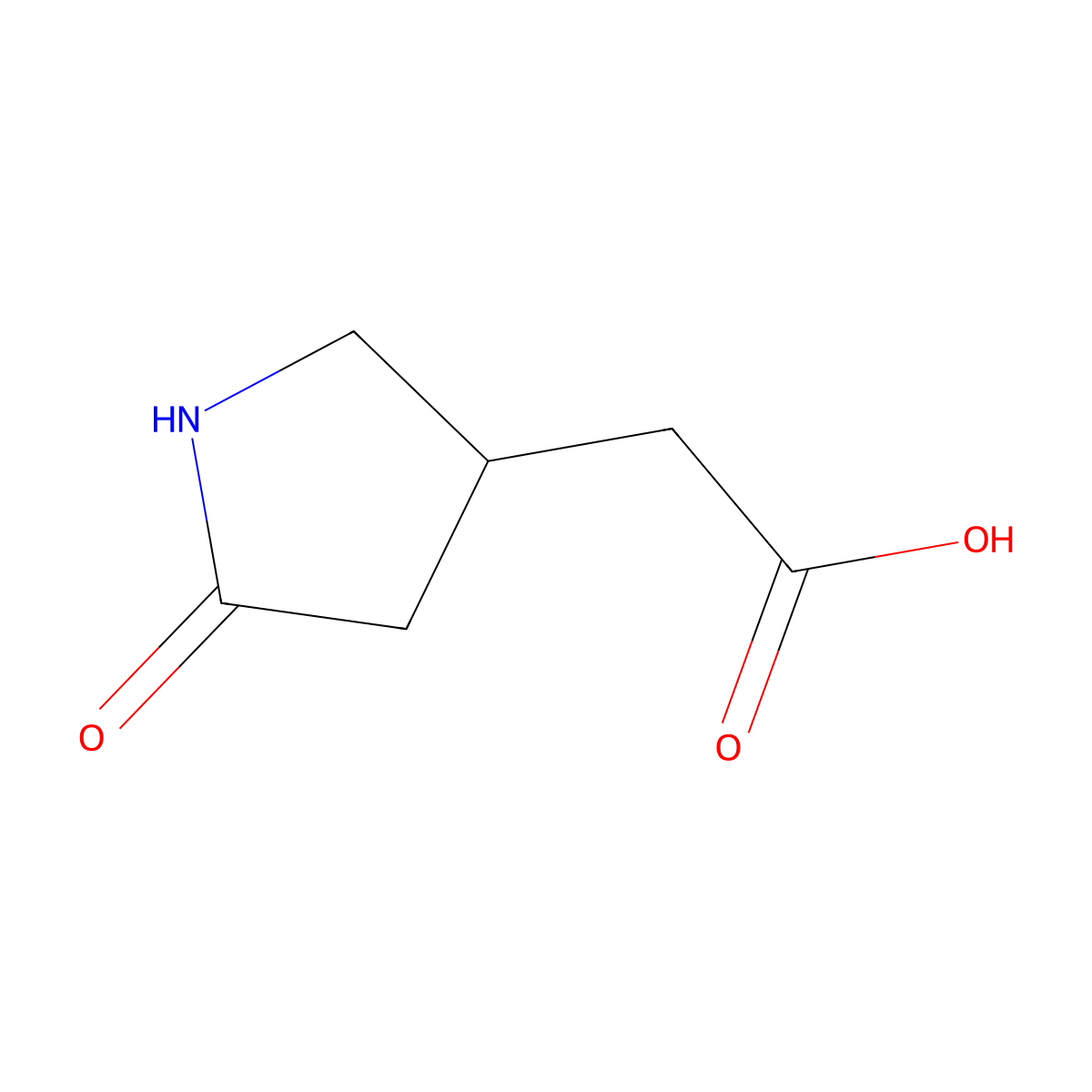 2-(5-Oxopyrrolidin-3-yl)acetic acid molecular structure, CAS 32741-98-3