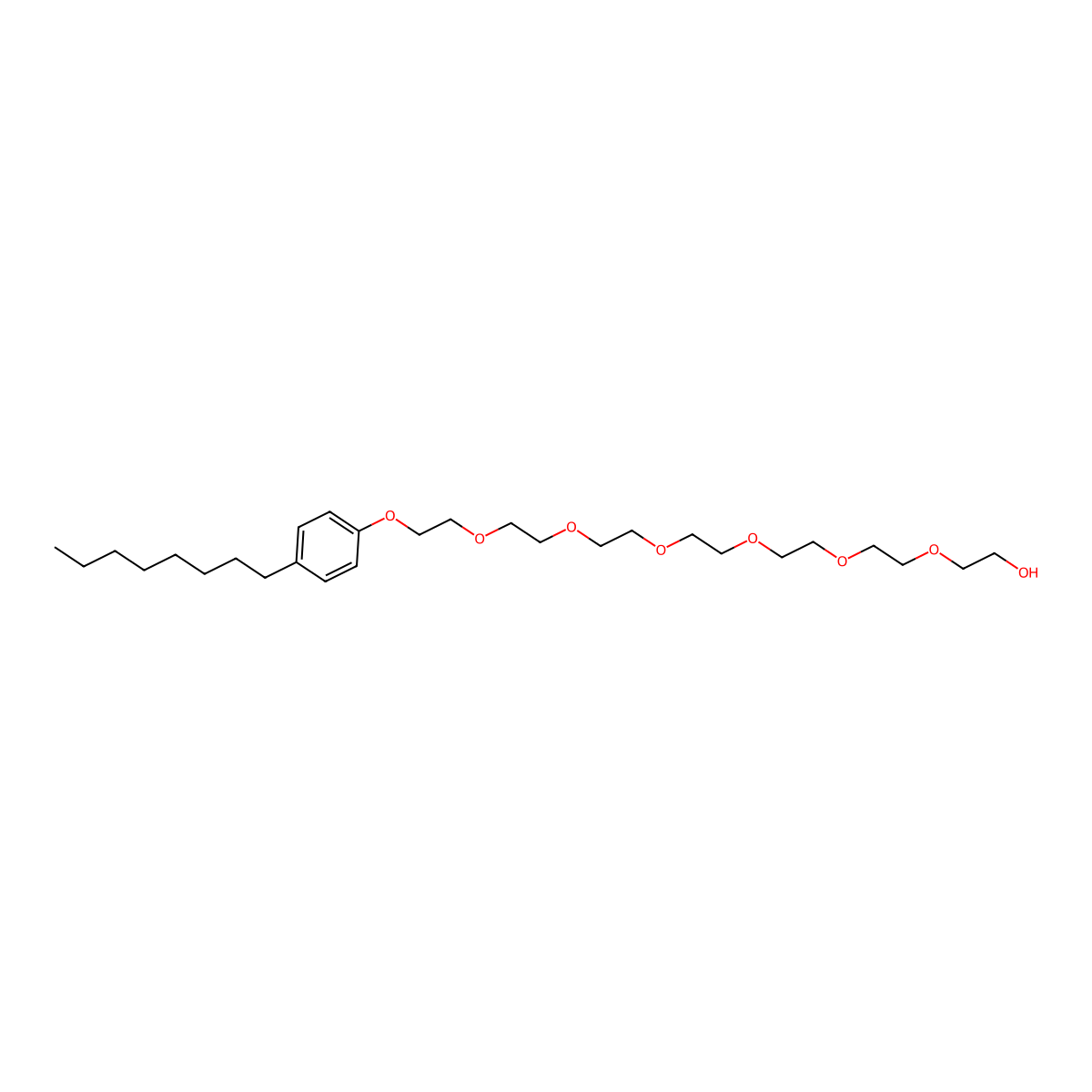 20-(4-Octylphenoxy)-3,6,9,12,15,18-hexaoxaicosan-1-ol molecular structure, CAS 32742-88-4