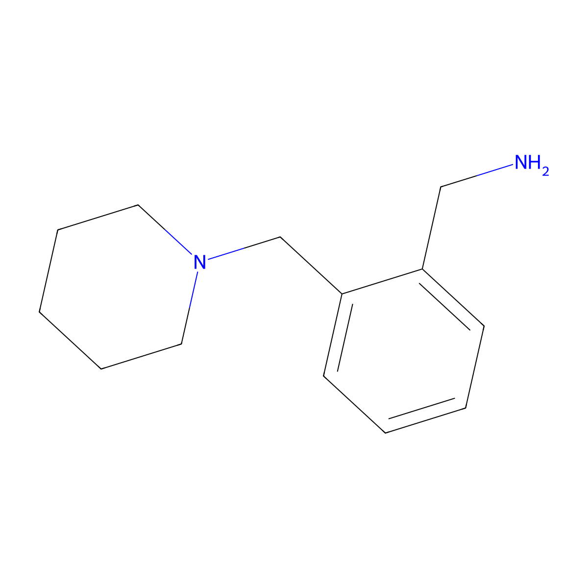2-Piperidin-1-ylmethyl-benzylamine molecular structure, CAS 32743-18-3