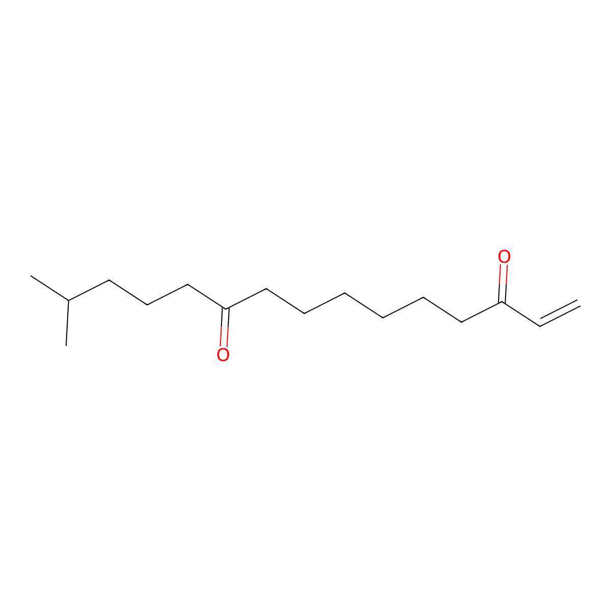 14-Methylpentadec-1-ene-3,10-dione molecular structure, CAS 32746-63-7
