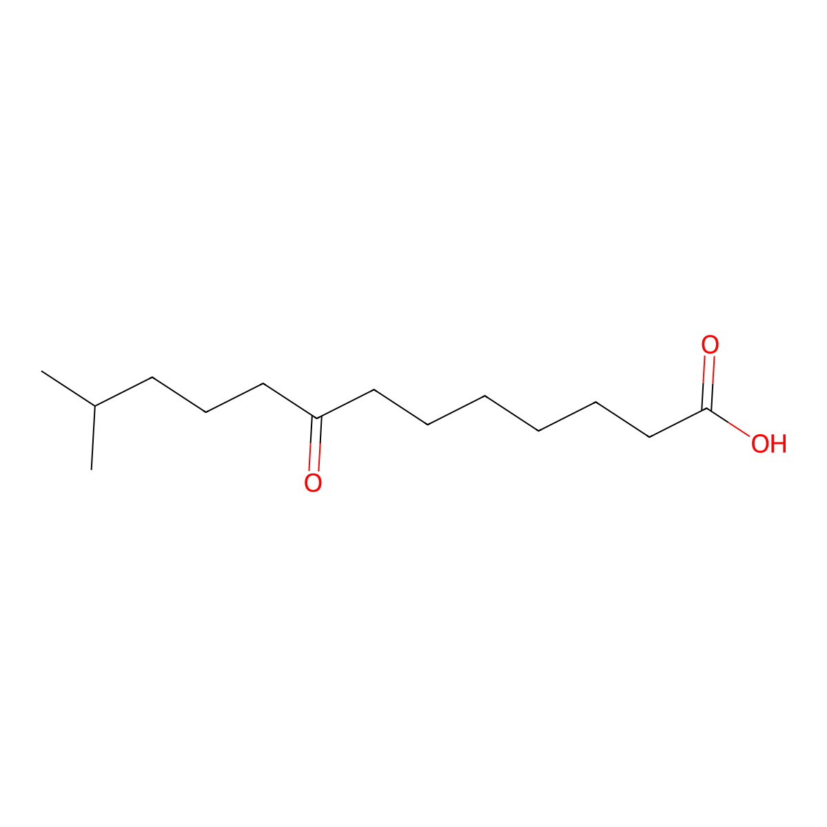 12-Methyl-8-oxotridecanoic acid molecular structure, CAS 32746-64-8