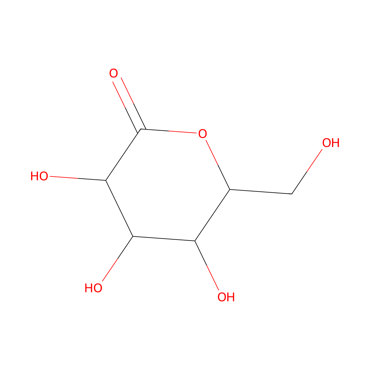 Mannono-1,5-lactone molecular structure, CAS 32746-79-5