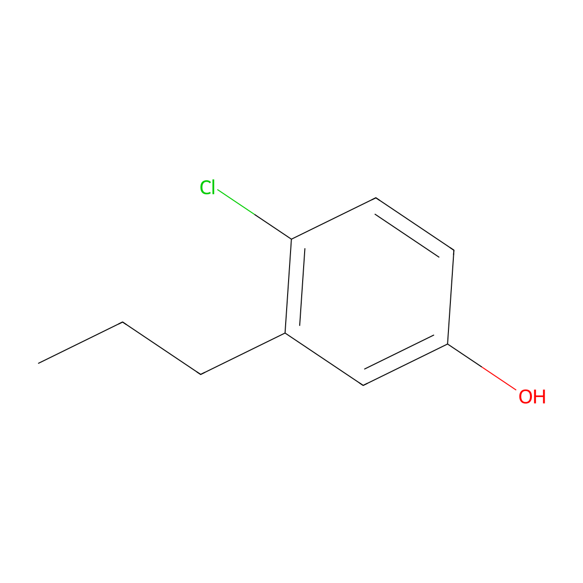 4-Chloro-3-propylphenol molecular structure, CAS 32749-00-1